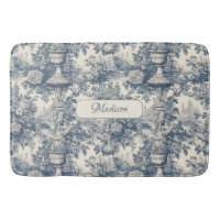 Vintage chic Blue toile de jouy monograma
