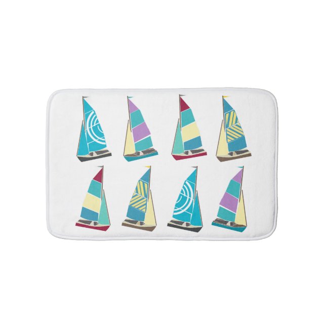 Tapete De Banheiro Vintage Dinghies (frente)