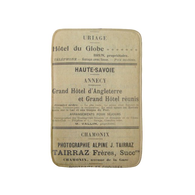 Tapete De Banheiro Vintage French Book Bath Mat (Frente Vertical)