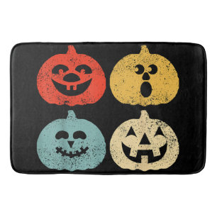 Tapete De Banheiro Vintage Halloween Pumpkin Funny Retro Gift