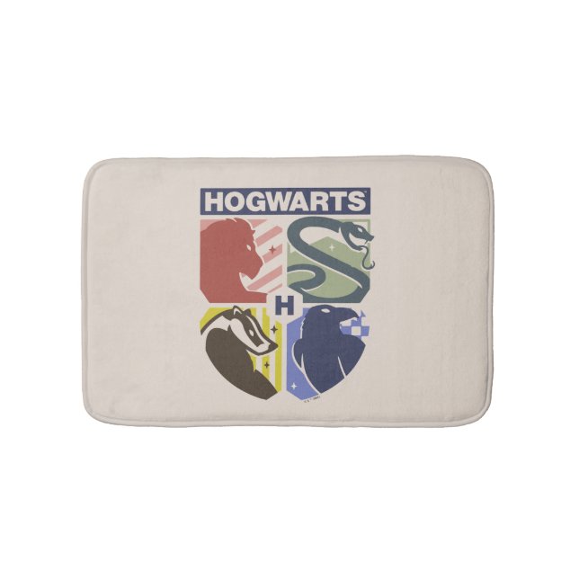Tapete De Banheiro Vintage HOGWARTS™ Stamped Crest (frente)