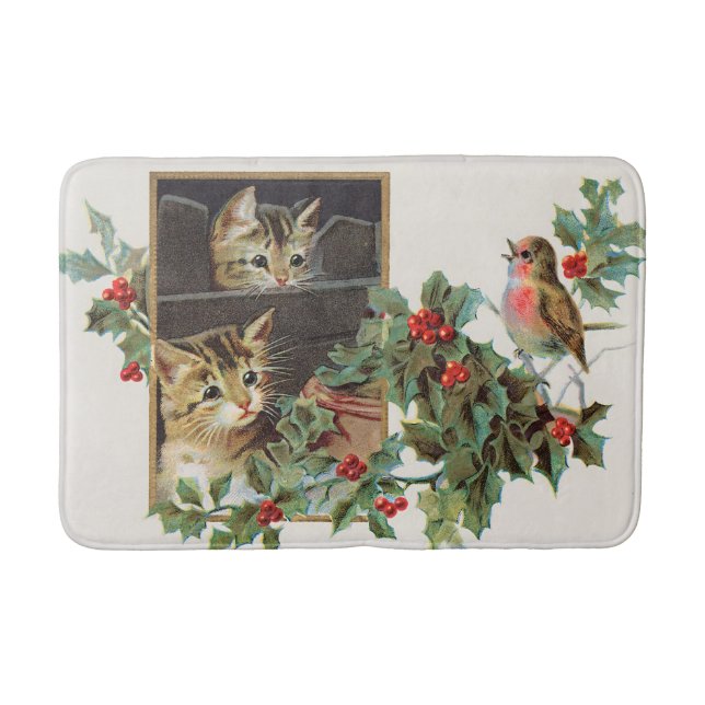 Tapete De Banheiro Vintage Holly cats (Frente)