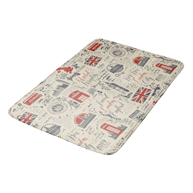 Tapete De Banheiro Vintage London Bathmat (Angulado)