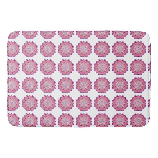 Tapete De Banheiro vintage pink mandala (Frente)