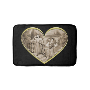 Tapete De Banheiro Vintage Romance casal, amor de homem e mulher