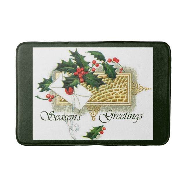 Tapete De Banheiro Vintage Seasons saúda o Natal (Frente)