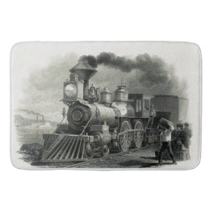 Tapete De Banheiro Vintage Steam Train
