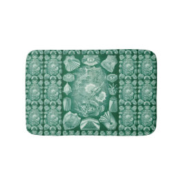 Tapete De Banheiro Vintage Teleostei Conchas e Peixes de Ernst Haecke