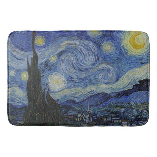 Tapete De Banheiro Vintage Van Gogh Starry Night (Frente)