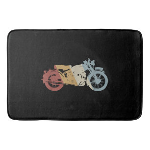 Tapete De Banheiro Vintagem do Estilo de Retro de Motocicleta