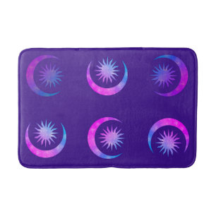 Tapete De Banheiro Violeta Índigo Roxo Lua & Sol Quarto Zen