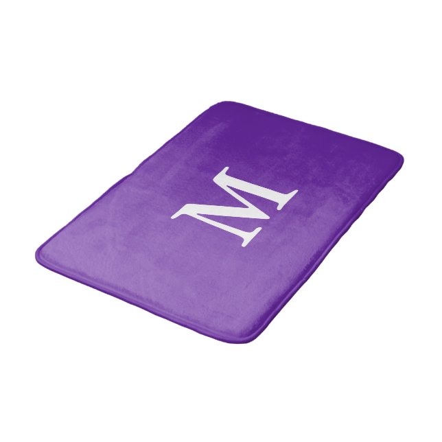 Tapete De Banheiro Violeta Roxo Monogramado (Angulado)