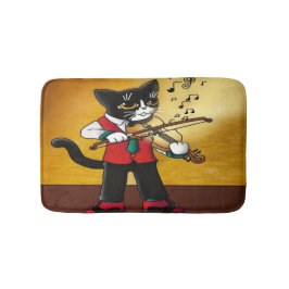 Tapete De Banheiro Violino Music Cat