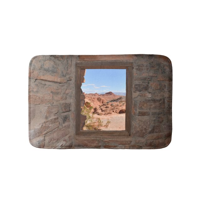 Tapete De Banheiro Vista de cabine de dentro do Vale do Fogo (frente)