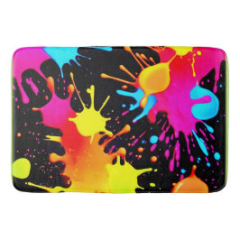 Tapete De Banheiro Vivid Neon Abstrato Art em movimento
