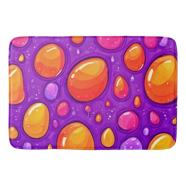 Tapete De Banheiro Vivid Raindrop Cartoon Art (Frente)