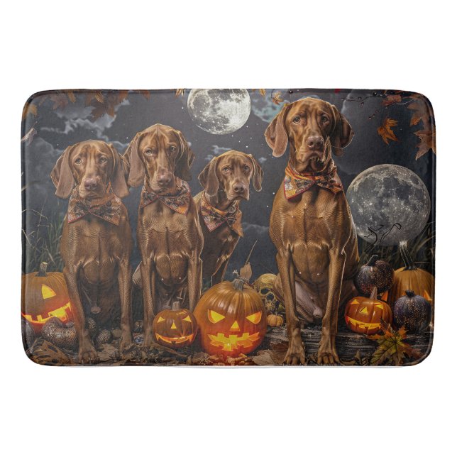 Tapete De Banheiro Vizsla Halloween Spooky (Frente)