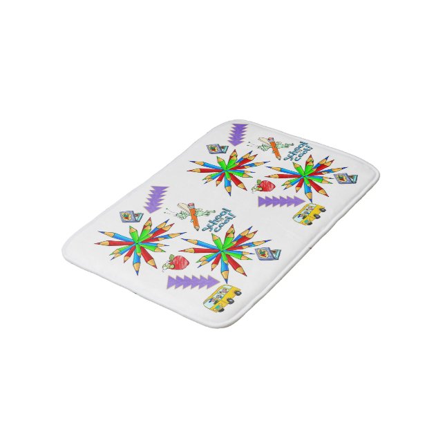 Tapete De Banheiro Voltar à escola é o banheiro do Chá Legal do tapet (Angulado)