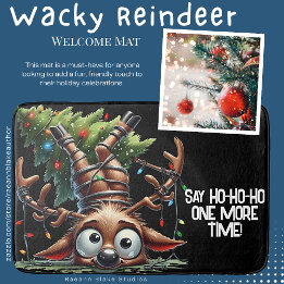 Tapete De Banheiro Wacky Reindeer Bath Mat