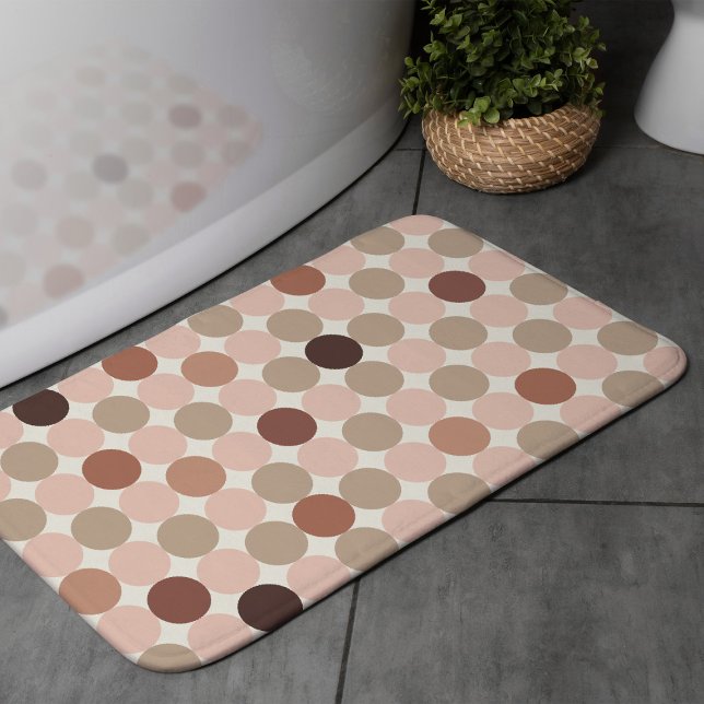 Tapete De Banheiro Warm Brown Geometric Bath Mat for Balanced Homes (Criador carregado)