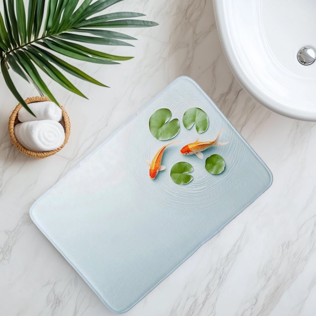 Tapete De Banheiro Watercolor Koi Fish Serenity (Criador carregado)