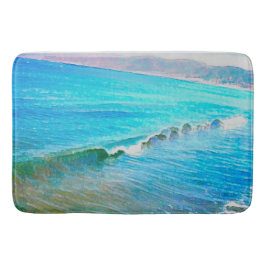 Tapete De Banheiro Watercolor Waves 