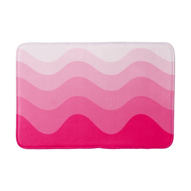 Tapete De Banheiro Wavey Stripe Modern Bath Mat (Frente)