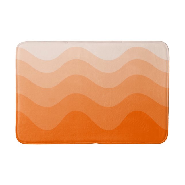 Tapete De Banheiro Wavey Stripe Modern Bath Mat (Frente)