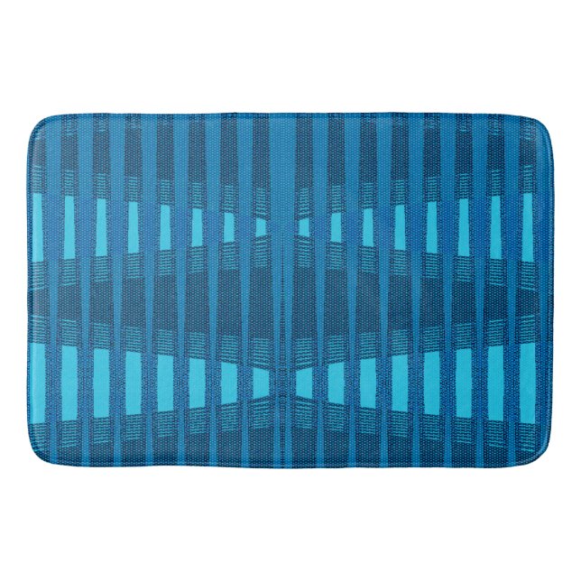 Tapete De Banheiro Wavy Blues 2 (Frente)