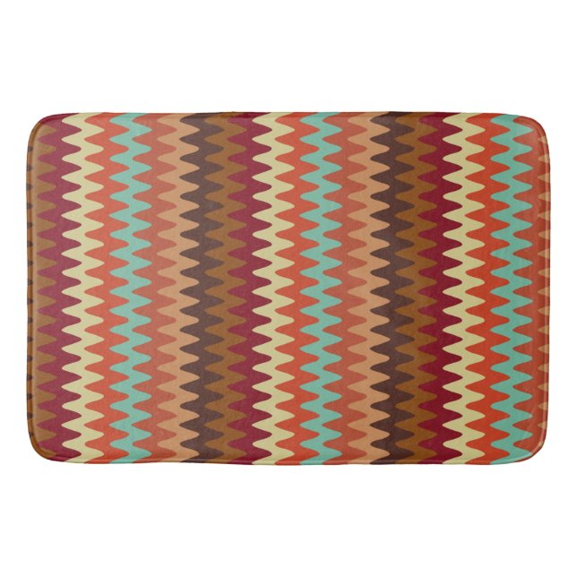 Tapete De Banheiro Wavy Pattern Sedona Sudoeste Bath Mat (Frente)