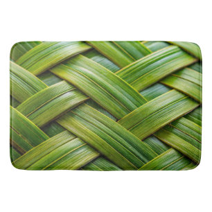 Tapete De Banheiro Weave verde fresca de bambu