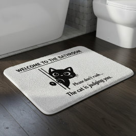 Tapete De Banheiro Welcome To The Bathroom Cat Companion