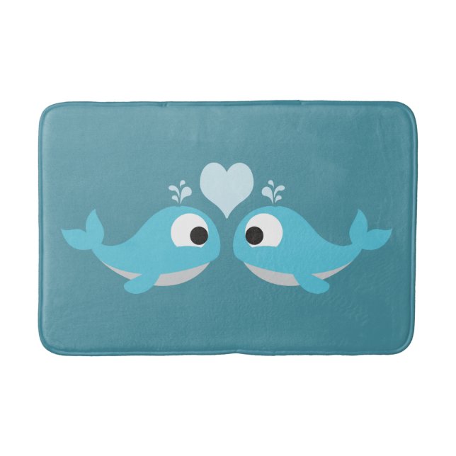 Tapete De Banheiro Whale Love (Frente)