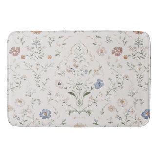 Tapete De Banheiro Whimsical Cottagecore Beige Watercolor Wildflower