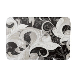 Tapete De Banheiro Whimsy em Black and Cream Barroco Swirings