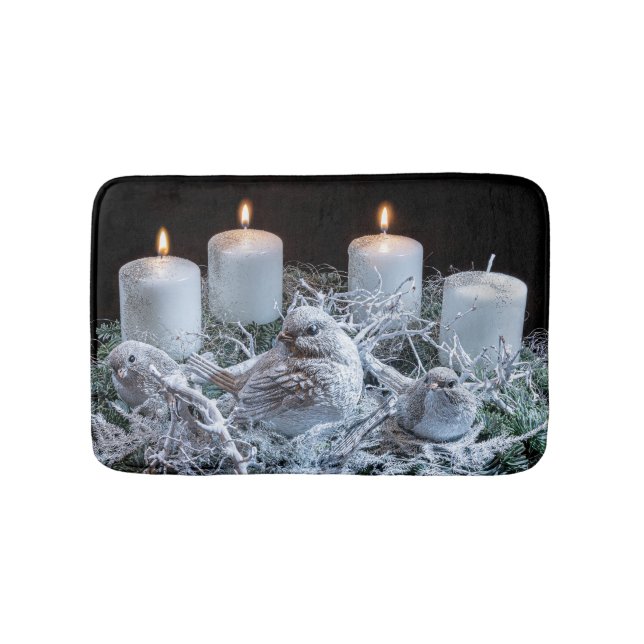 Tapete De Banheiro White Advent Wreath (frente)