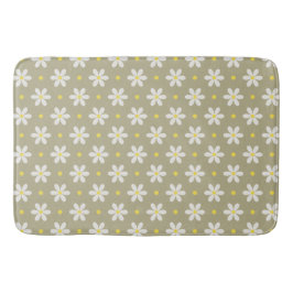 Tapete De Banheiro White Daisies Pattern Custom Background