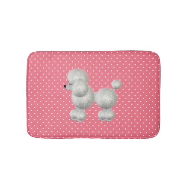 Tapete De Banheiro White Poodle Bath Mat (frente)