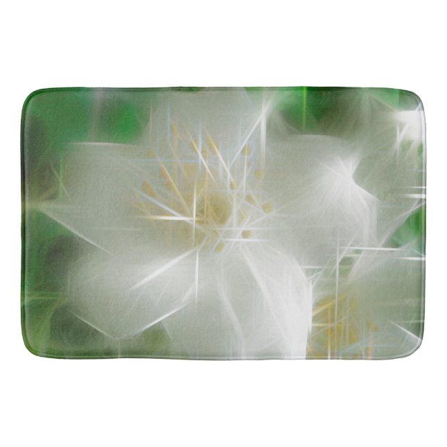 Tapete De Banheiro White Shiny Jasmine (Frente)