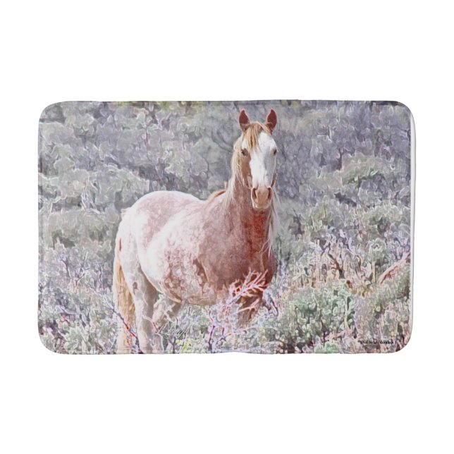 Tapete De Banheiro Wild Grace, Roan Stallion Bath Mat (Frente)