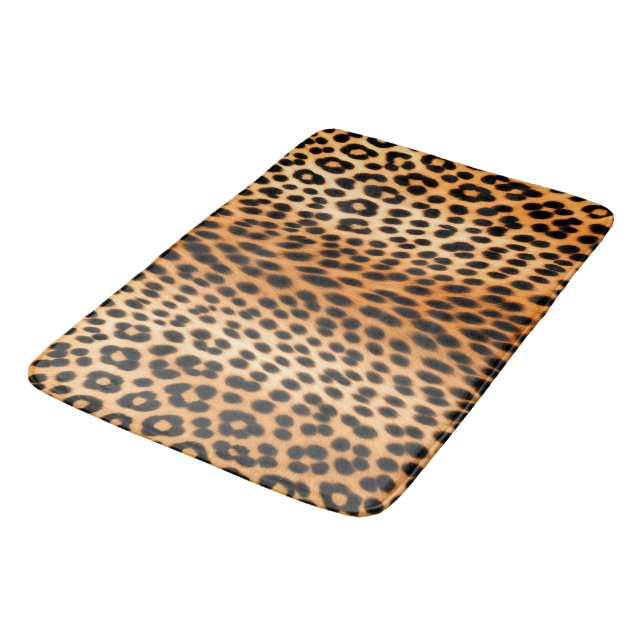 Tapete De Banheiro Wild Leopard Energy – Bold Animal Print Fashion (Angulado)
