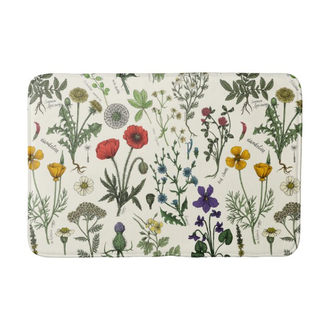 Tapete De Banheiro Wildflowers collage (Frente)