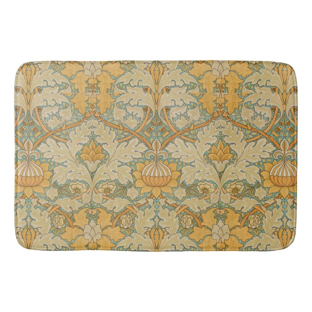 Tapete De Banheiro William Morris Ouro Floral Design (Frente)
