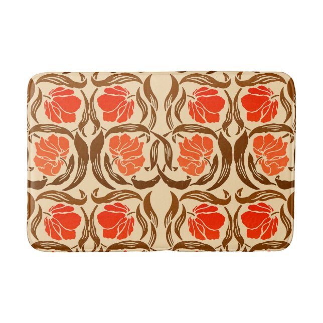 Tapete De Banheiro William Morris Pimpernel, Mandarin Orange & Brown (Frente)