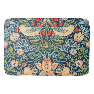Tapete De Banheiro William Morris Strawberry Thief Padrão Floral