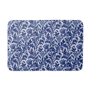 Tapete De Banheiro William Morris Thistle Damask, Marinho Azul e Bran