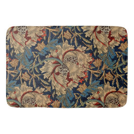 Tapete De Banheiro William Morris Vintage Padrão Floral Vermelho