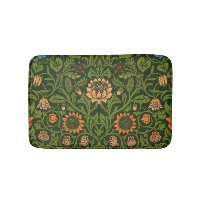 Tapete De Banheiro William Morris Violet e Columbine Art Rug (frente)