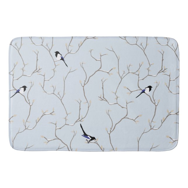 Tapete De Banheiro Winter BIrds (Frente)