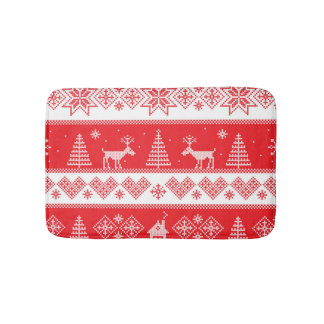 Tapete De Banheiro Winter Wonderland: Vintage Seamless Design.